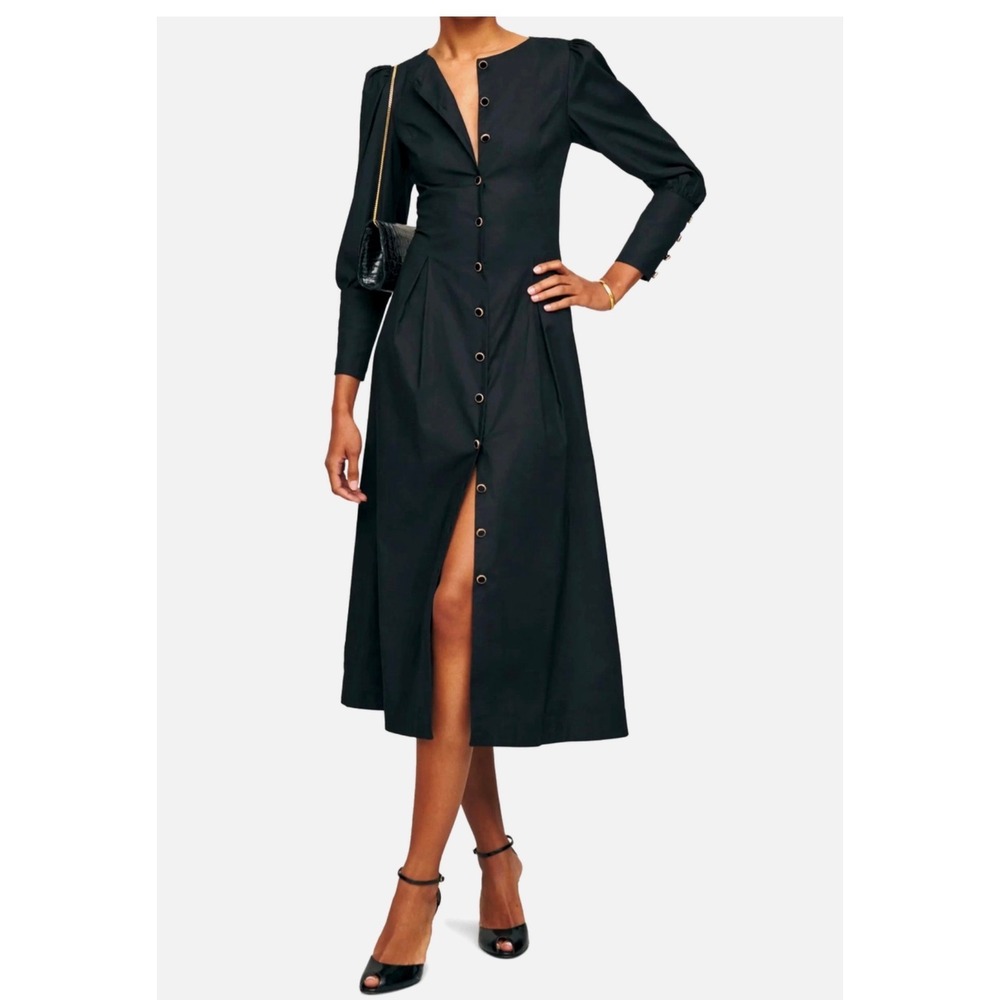 Reformation Halia Long Sleeve Button-Up Dress Size 10